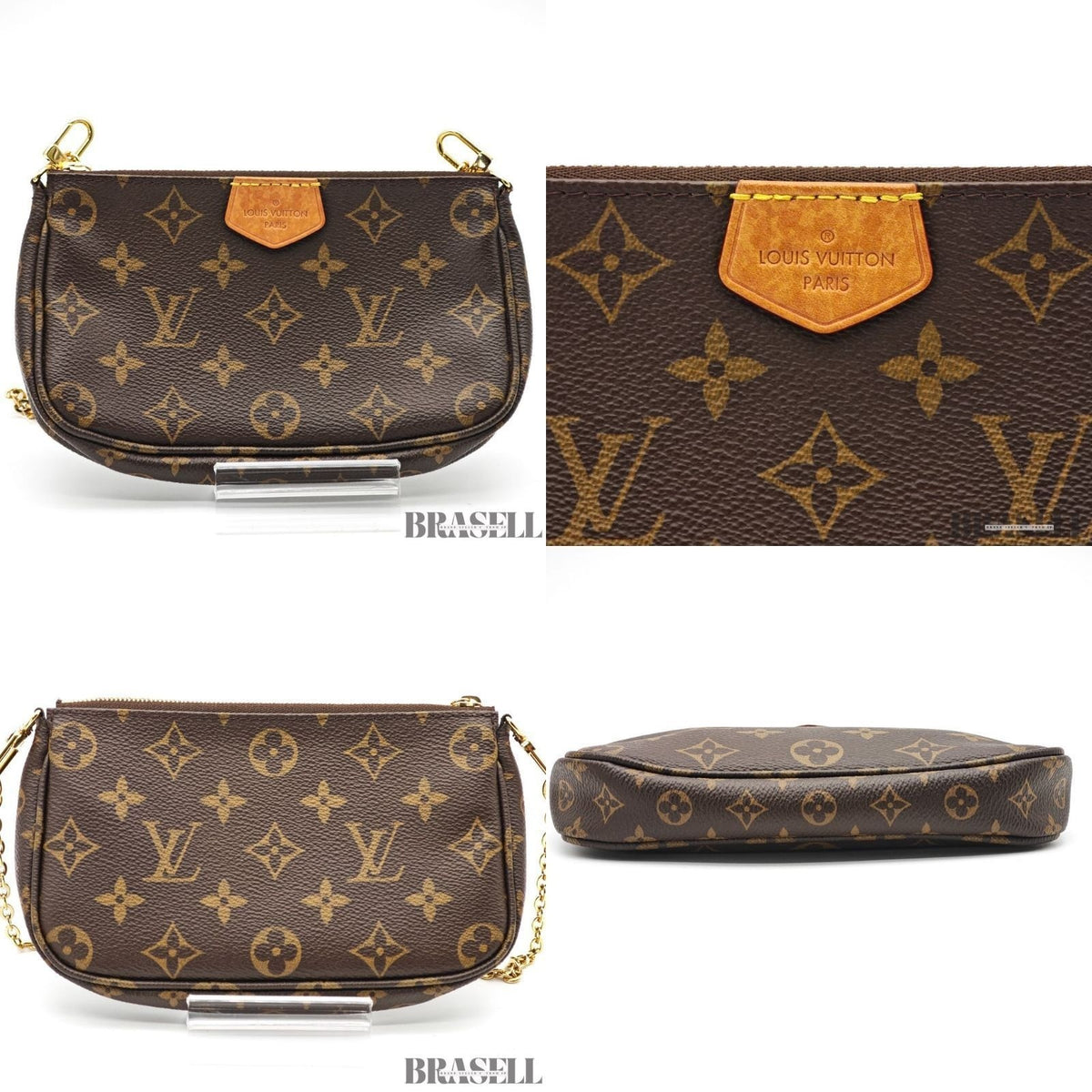 Louis Vuitton Multi Pochette Accessoires 2-Way Shoulder Bag Khaki Strap