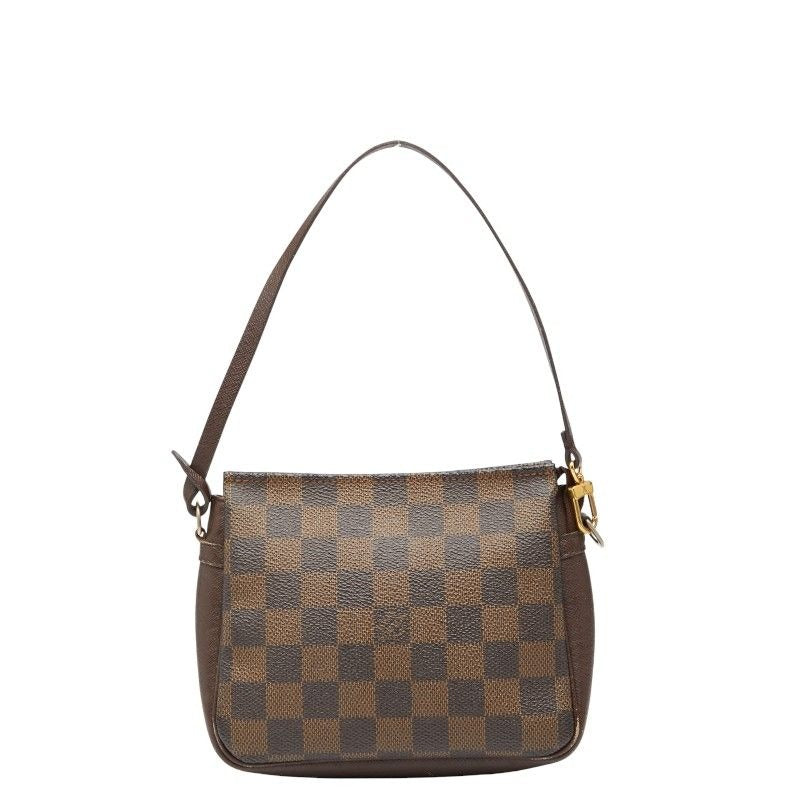 Louis Vuitton Damier Trousse Makeup Accessories Pouch Shoulder Bag Brown
