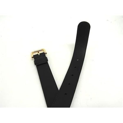 Dolce & Gabbana Leather Gold Belt 70 cm Black — view 3