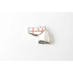 Hermes Scarf Ring Holder Twillye Cadrige Horse Orange Silver — view 4