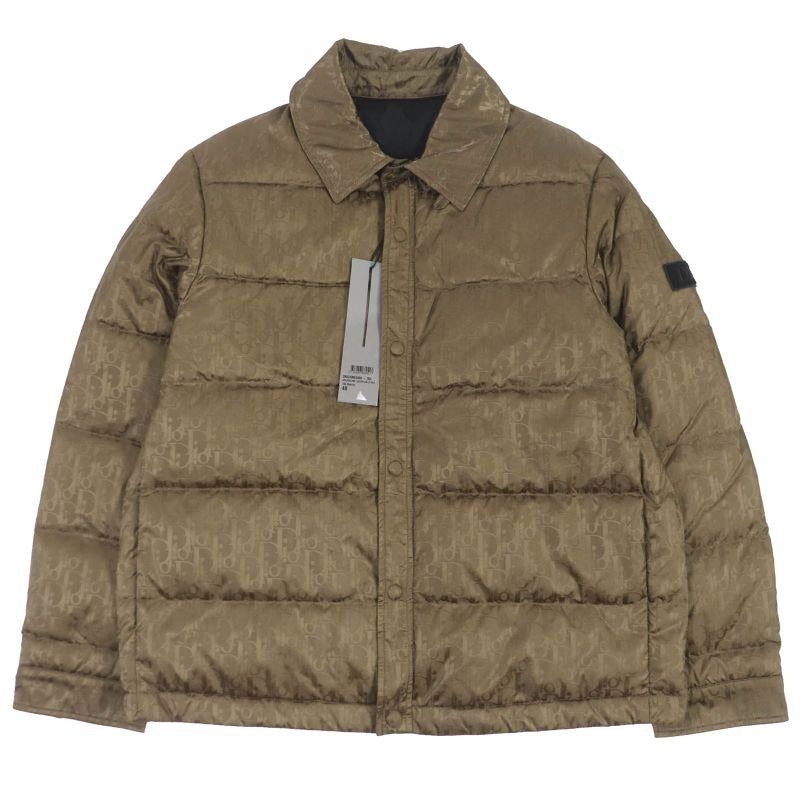 Dior Homme 22 AW 293 C436 A4462 Oblique Total Pattern Logo Patch Wzip Down Jacket