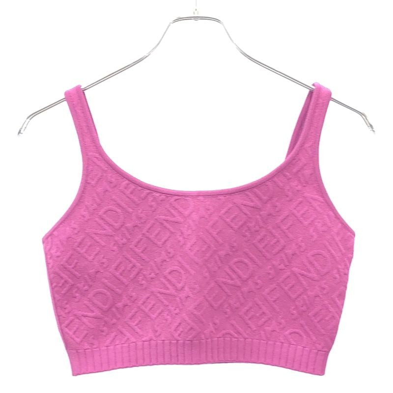 Fendi 21 AW Skims Embossed Logo Knit Set Suit Fzu500 Agim Fifla Purple Pink Color 42