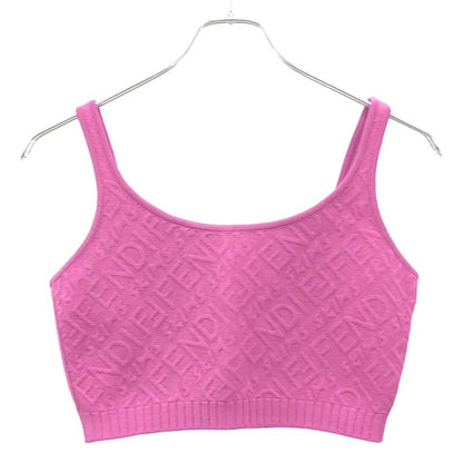 Fendi 21 AW Skims Embossed Logo Knit Set Suit Fzu500 Agim Fifla Purple Pink Color 42