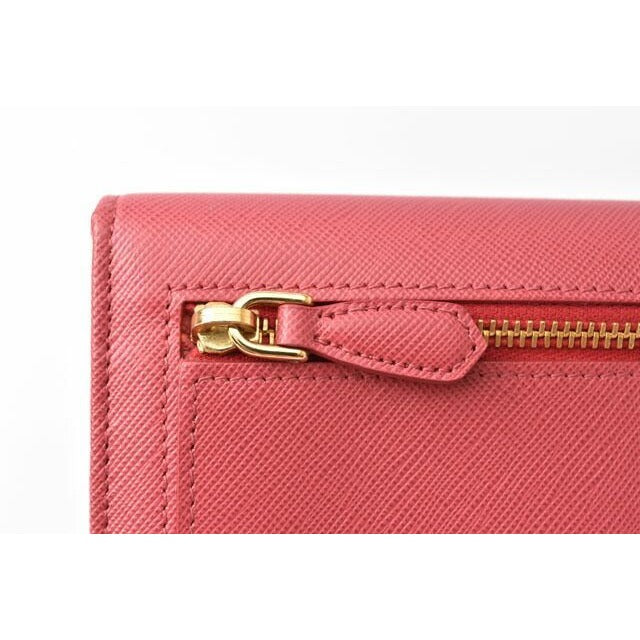 Prada Wallet Long 1 M1132 Saffiano Metal Peonia — view 4
