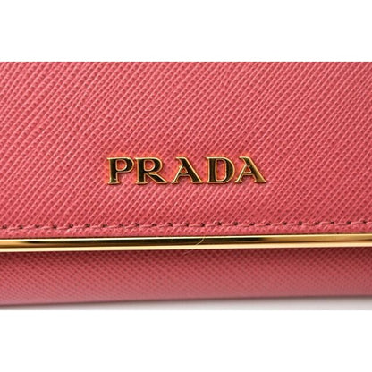 Prada Wallet Long 1 M1132 Saffiano Metal Peonia — view 6