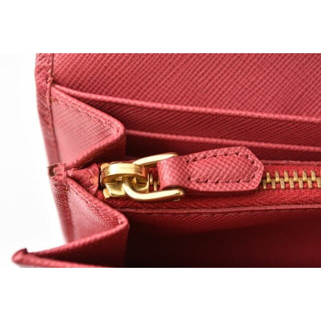 Prada Wallet Long 1 M1132 Saffiano Metal Peonia — view 10