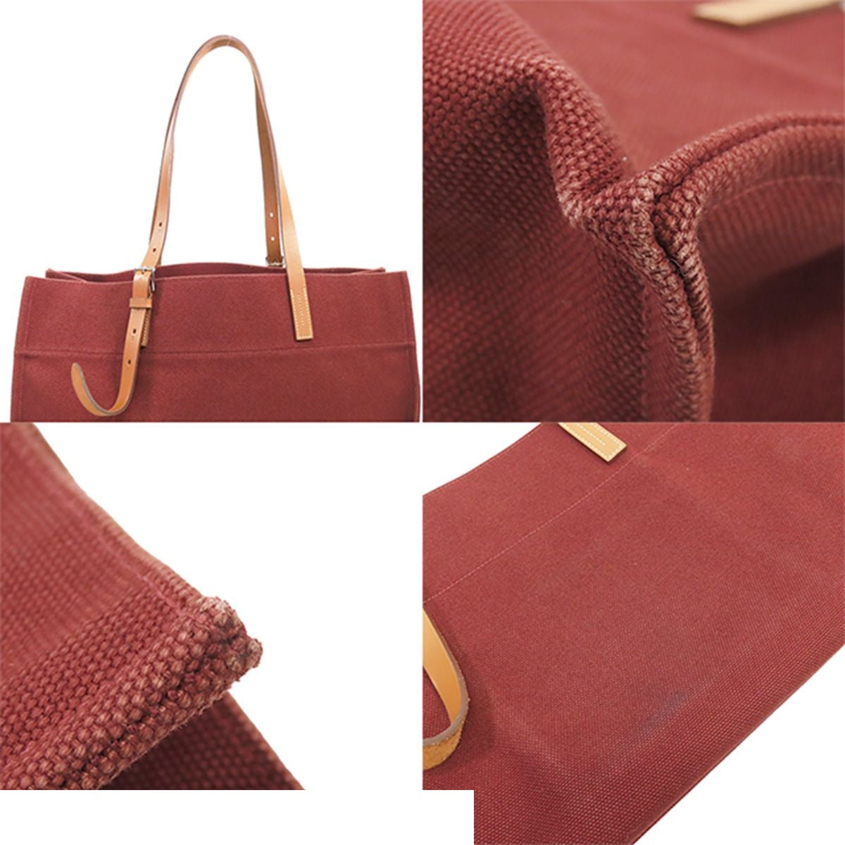 Hermes Etriviere Elan Bordeaux Silver Toilego Tote Bag — view 5