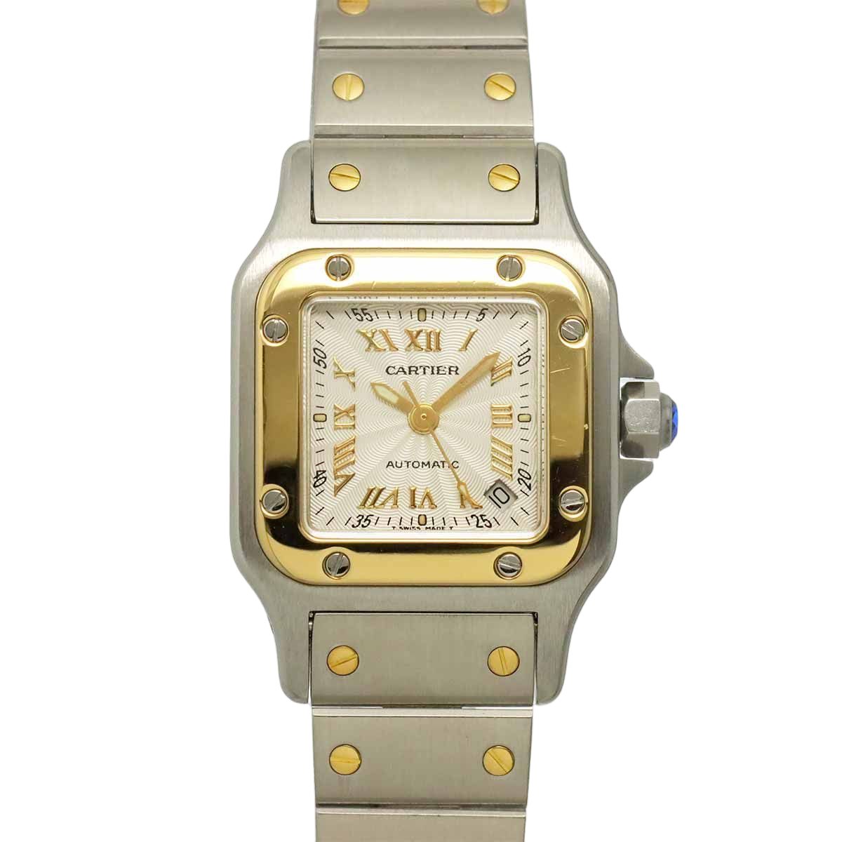 Cartier Santos Galbee SM Anniversary Limited Watch Date YG Automatic Winding
