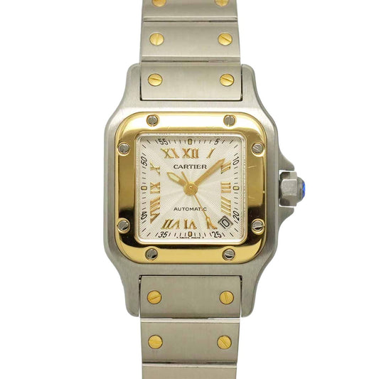 Cartier Santos Galbee SM Anniversary Limited Watch Date YG Automatic Winding