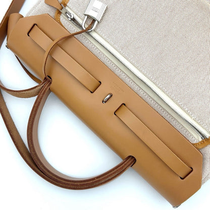 Hermes Herbag Zip 31 PM Time Brides de Gala Order Natural Sable Ecru Vache — view 13