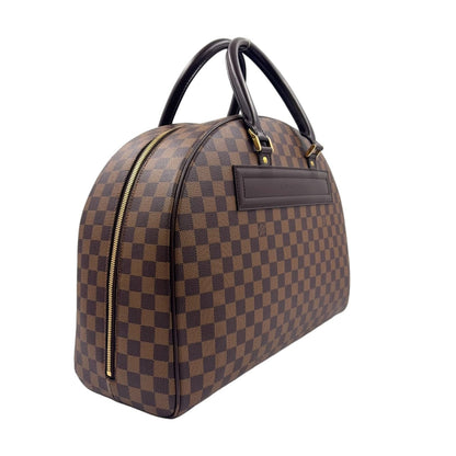 Louis Vuitton Nolita 24 Damier Ebene Leather Brown Handbag Gold — view 2