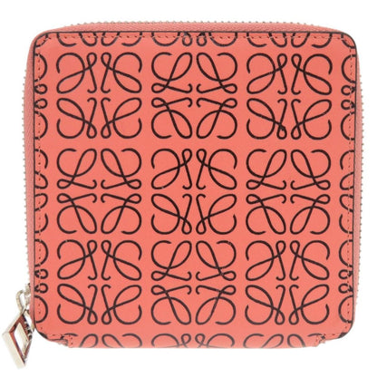 Loewe Anagram Leather Pink Bifold Wallet Black