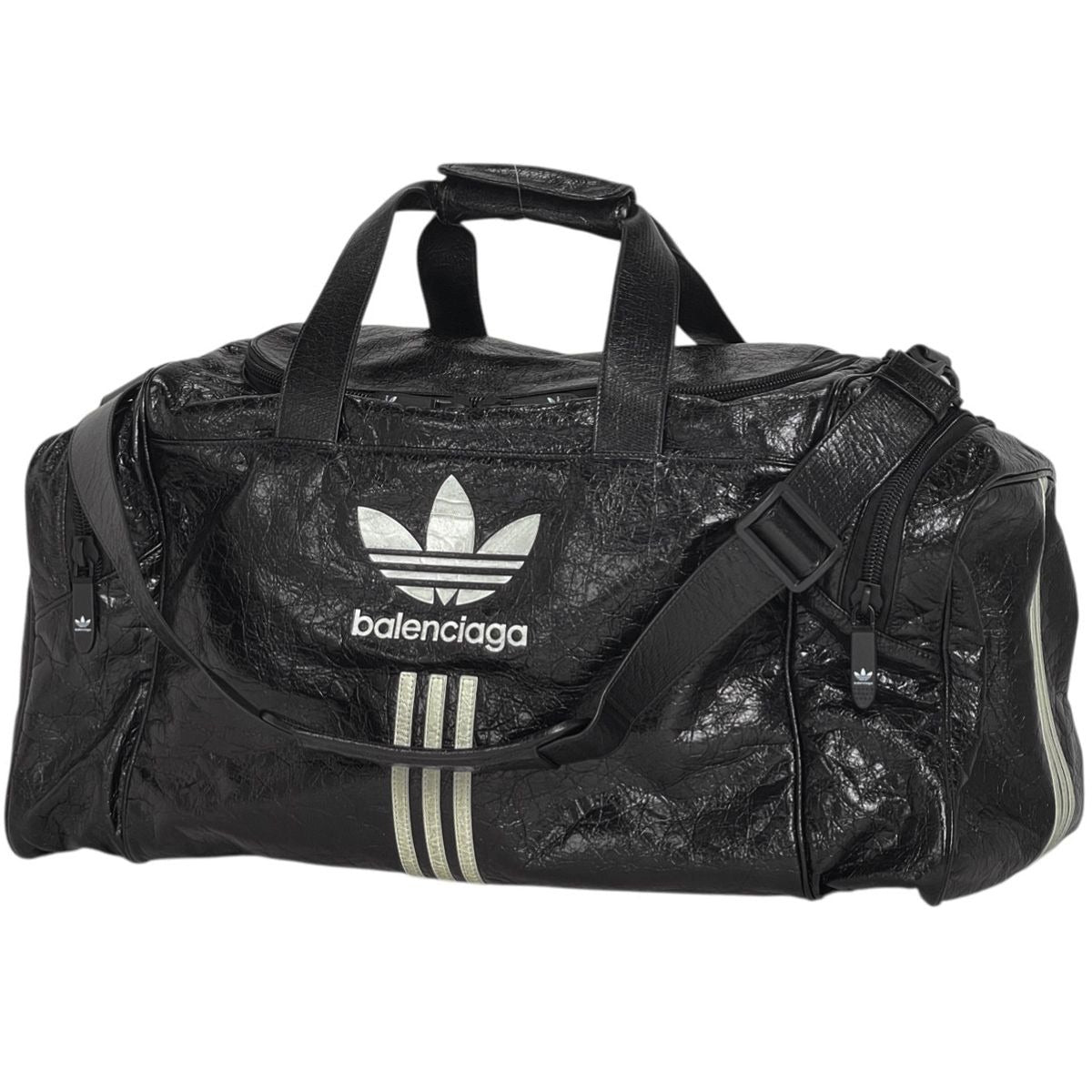Balenciaga Logo Boston Bag Adidas Gym 2-Way Leather