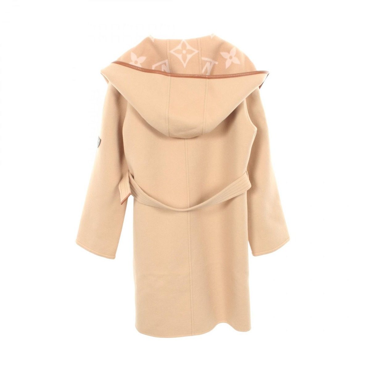 Louis Vuitton Giant Monogram Footed Wrap Coat Beige Wool — view 2
