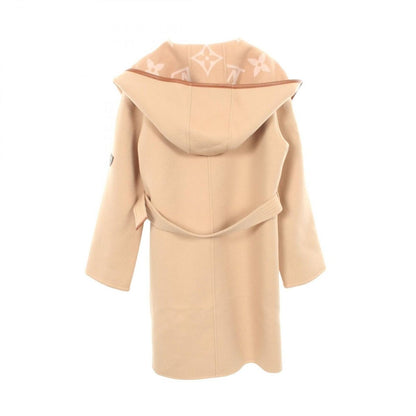 Louis Vuitton Giant Monogram Footed Wrap Coat Beige Wool — view 2