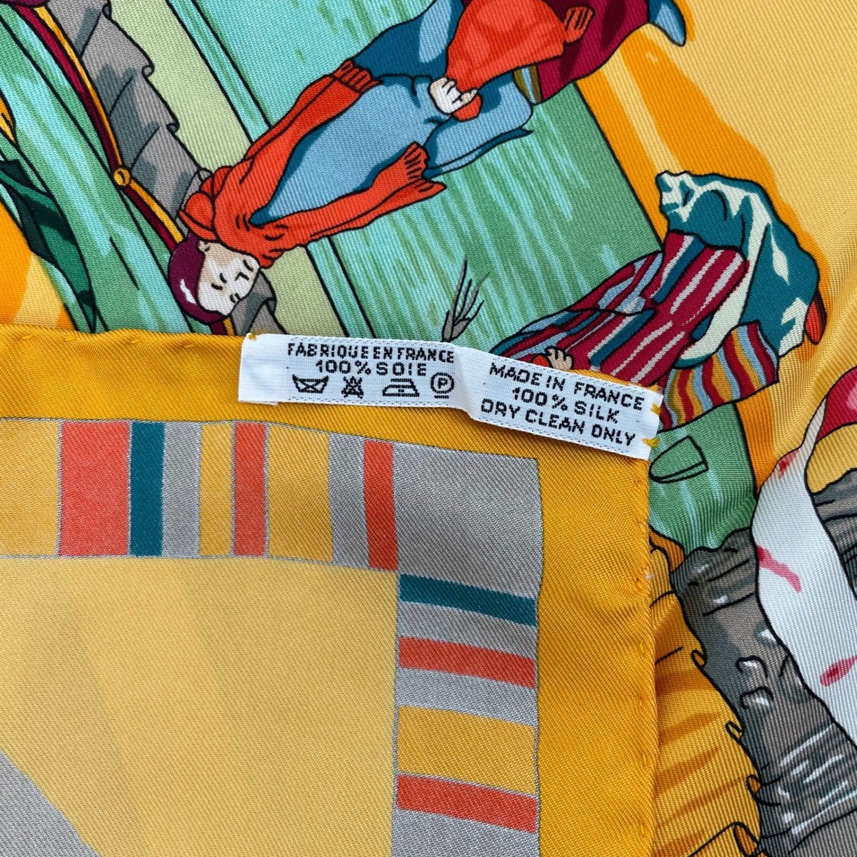 Hermes Scarf Silk Carre 90 Prieres AU Vent Prayer in the Wind Yellow — view 10