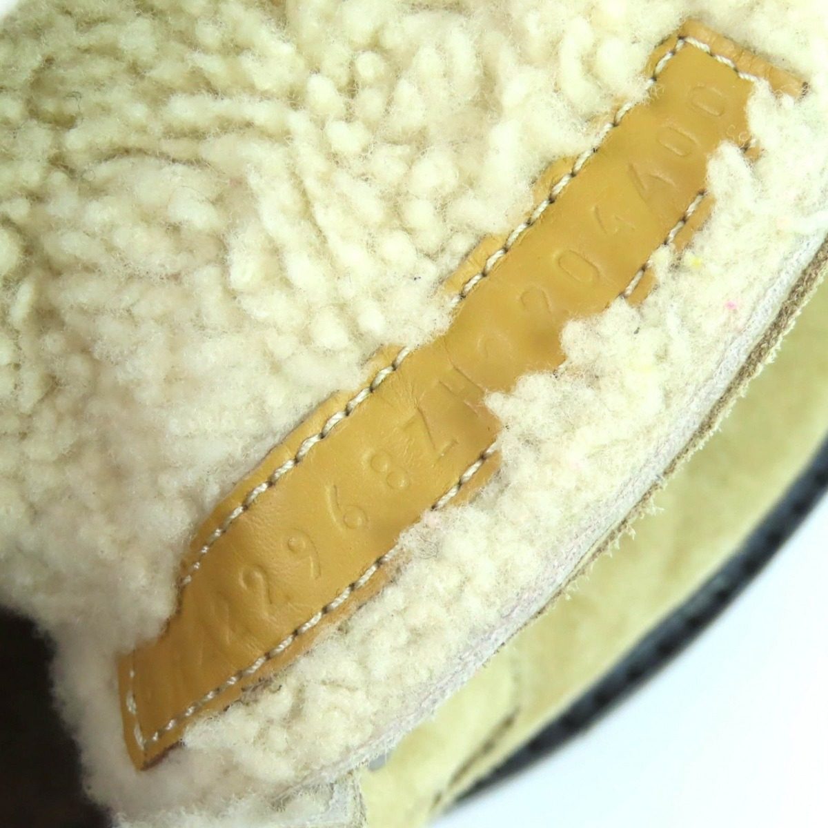 Hermes Fair Leather Lace Up Mouton Ankle Boots Short Beige 44 Handbag — view 10