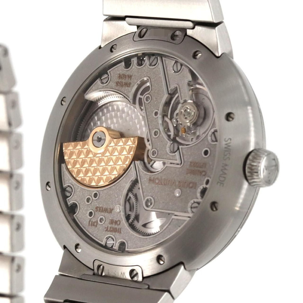 Louis Vuitton Tambourouaux Tomatic Steel Silver SS Automatic Winding — view 6