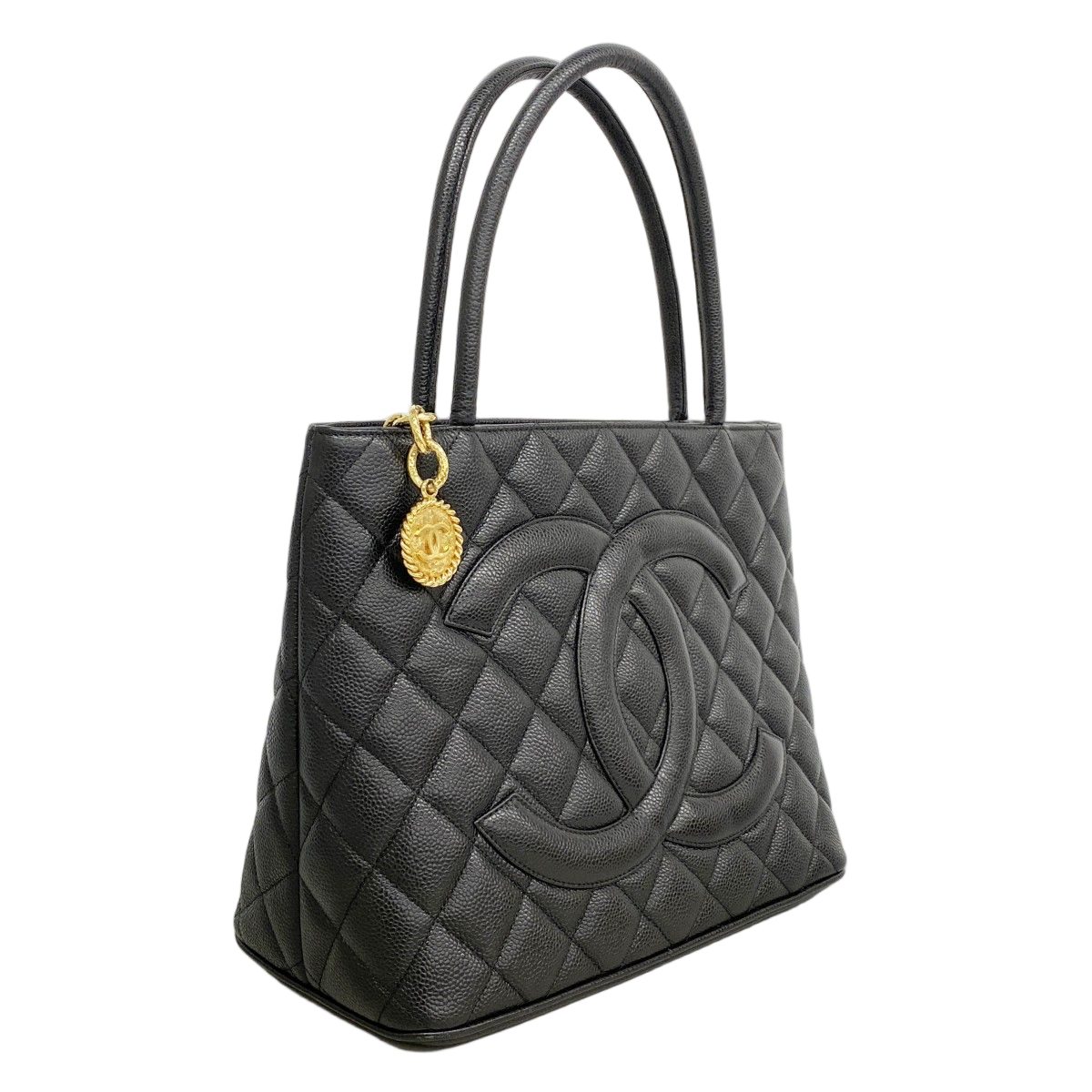 Chanel Tote Reissue Caviar Leather Black Gold — view 2