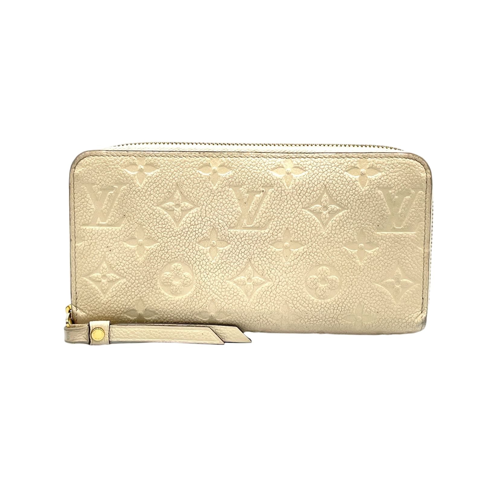 Louis Vuitton Empreinte Zippy Monogram Leather Light Beige Wallet Gold
