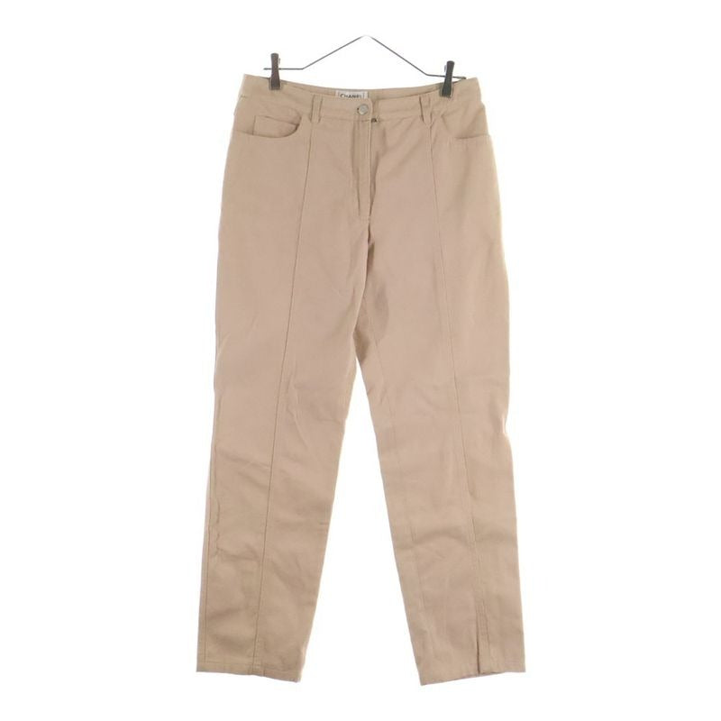 Chanel 01 AW Tapered Color Pants Beige