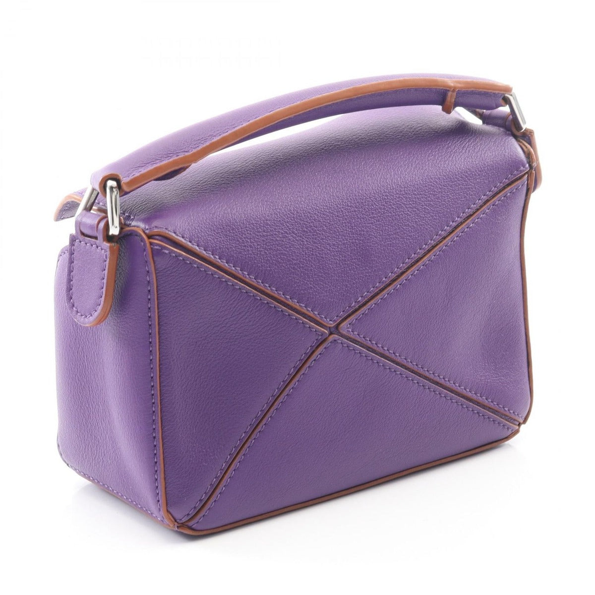 Loewe Handbag Puzzle Edge Mini Purple Leather Bag — view 2