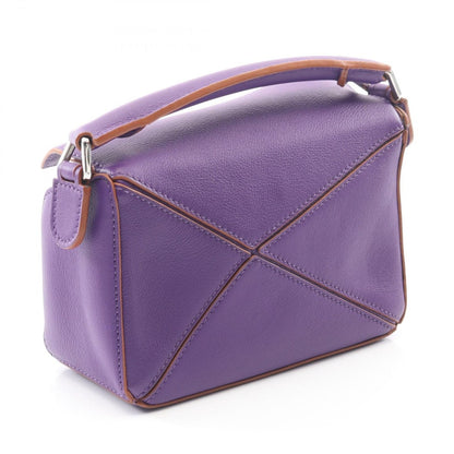 Loewe Handbag Puzzle Edge Mini Purple Leather Bag — view 2