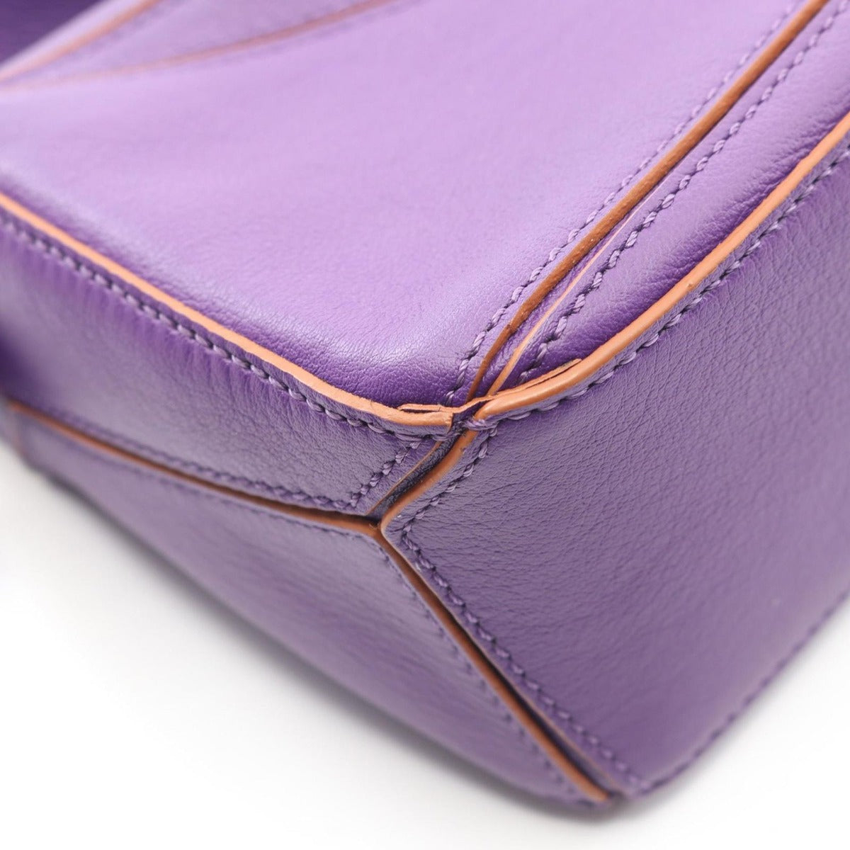 Loewe Handbag Puzzle Edge Mini Purple Leather Bag — view 5