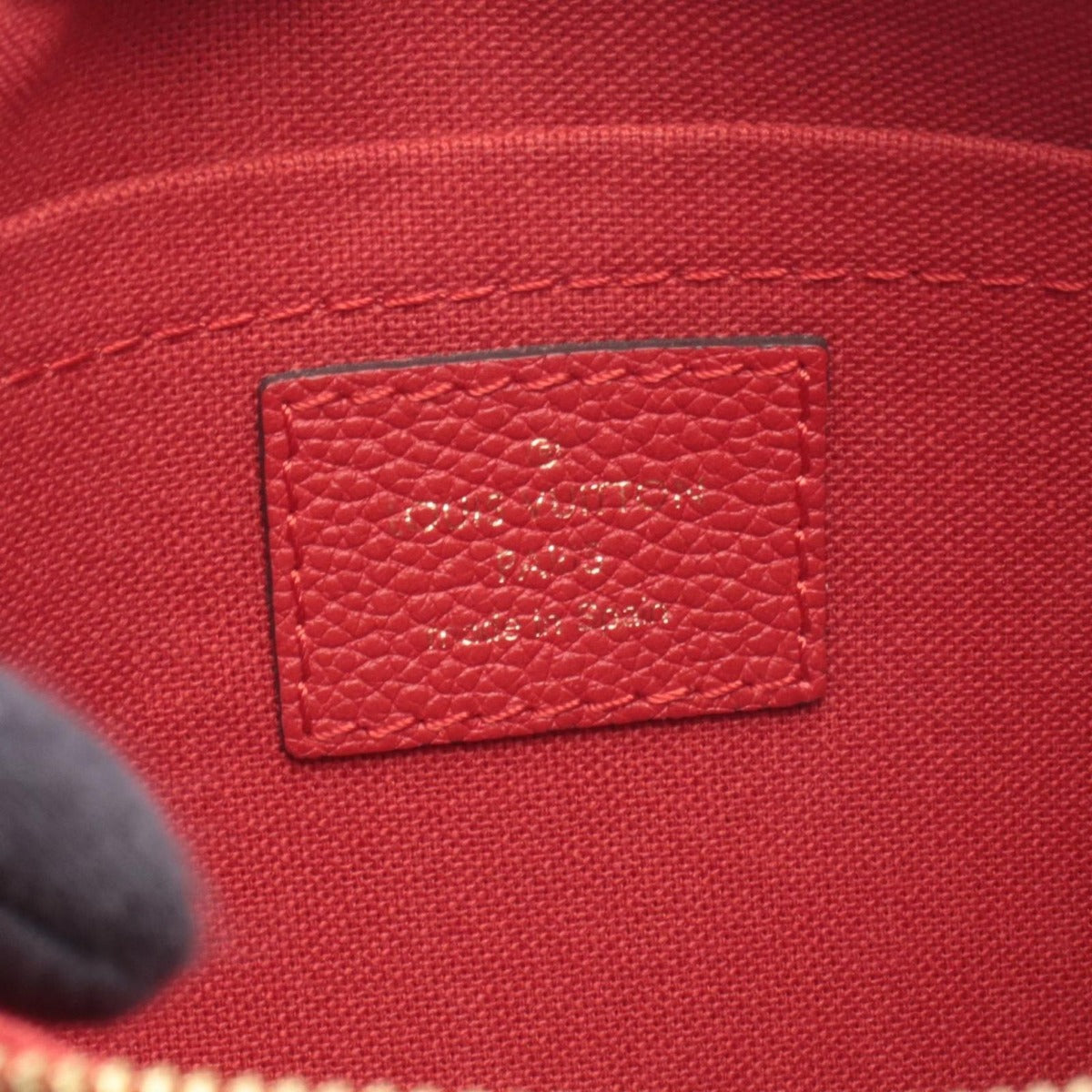 Louis Vuitton Handbag Pallas Clutch Cerise Canvas Leather Brown Red — view 4