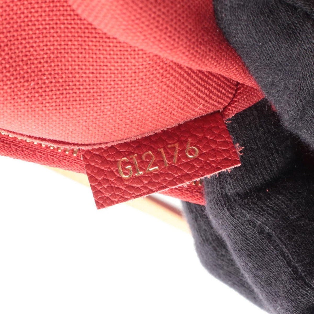 Louis Vuitton Handbag Pallas Clutch Cerise Canvas Leather Brown Red — view 5