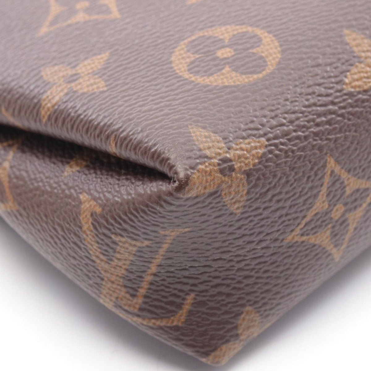 Louis Vuitton Handbag Pallas Clutch Cerise Canvas Leather Brown Red — view 6