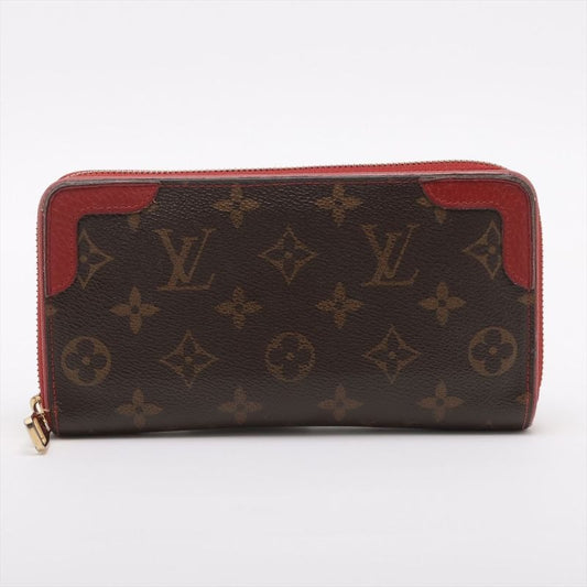 Louis Vuitton Monogram Zippy Wallet Retiro Round Zip Long