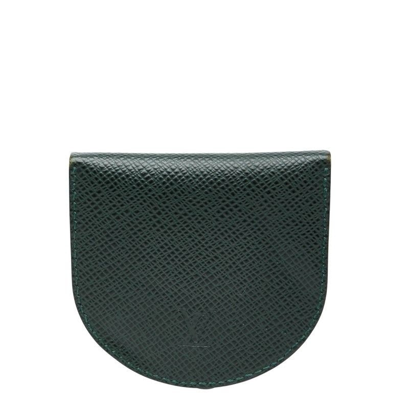 Louis Vuitton Taiga Porte Monnaie Cuvette Coin Case Purse Dark Green
