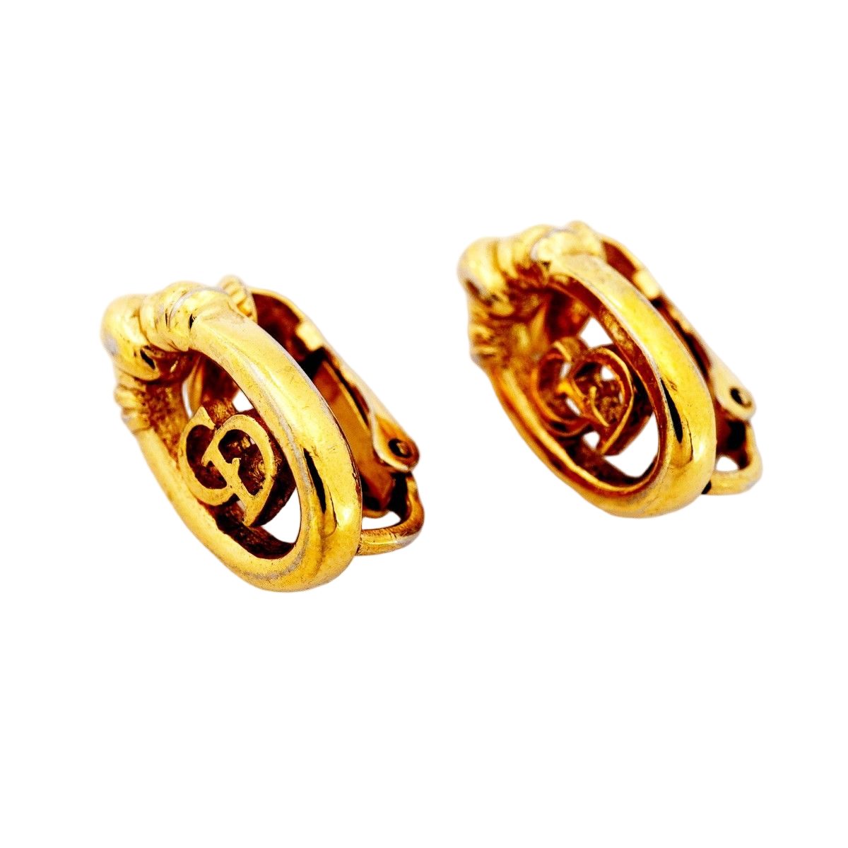 Dior Earrings CD Logo Gold Plated — view 2