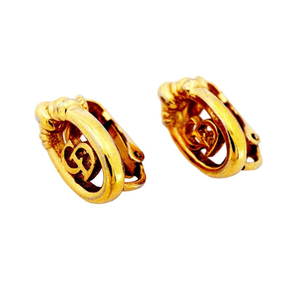 Dior Earrings CD Logo Gold Plated — view 2