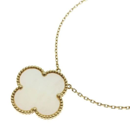 Van Cleef & Arpels Magic Alhambra Mother Of Pearl Necklace AU 750 18K YG Yellow