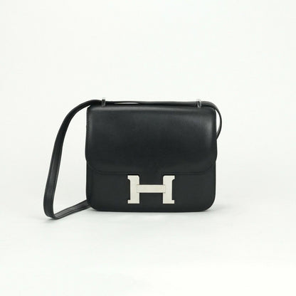 Hermes Constance 3 Mini 18 Mini 18 Shoulder Bag Ever Calf Noir Black Silver