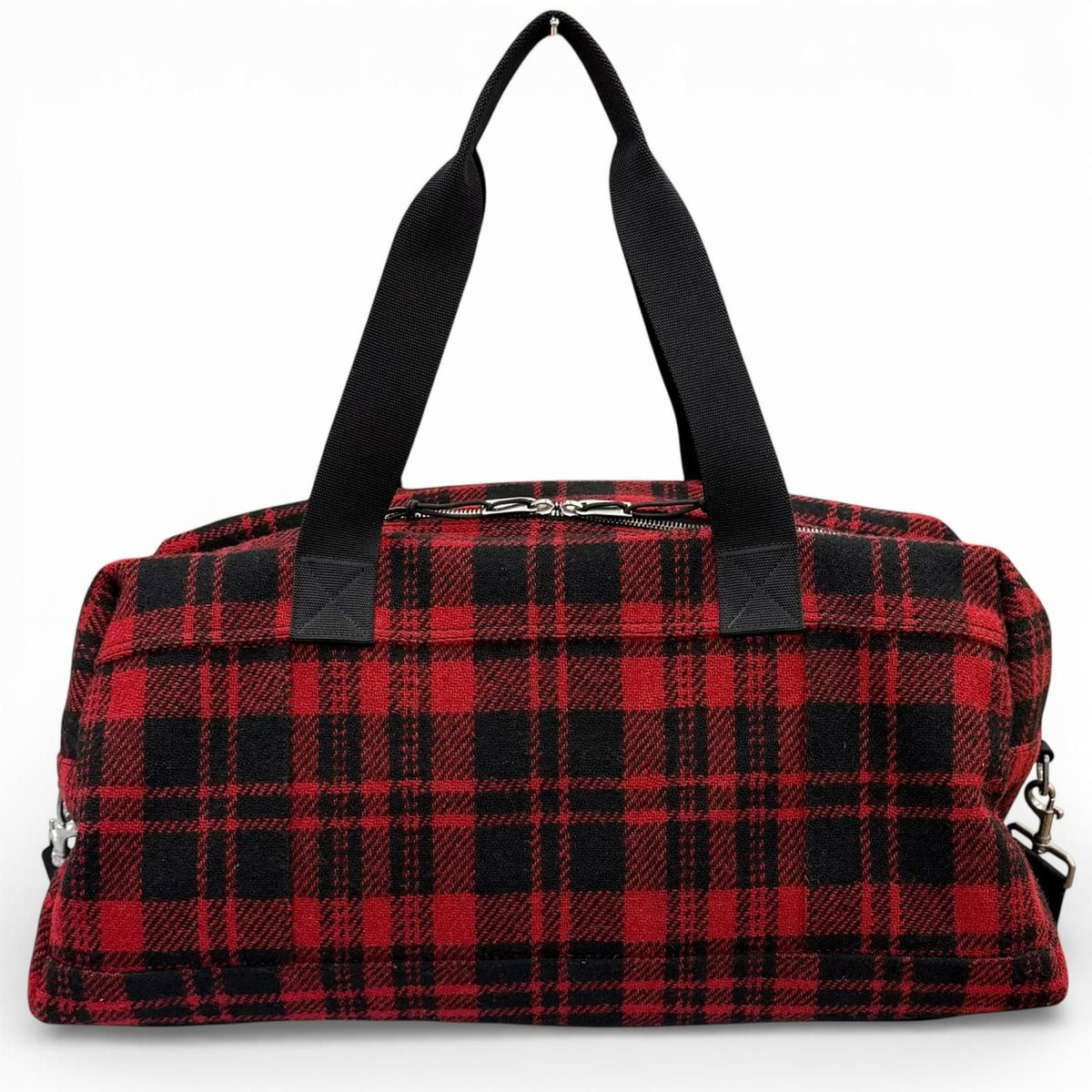 Saint Laurent Paris Wool Leather with Logo Patch Check Pattern 2-Way — view 2