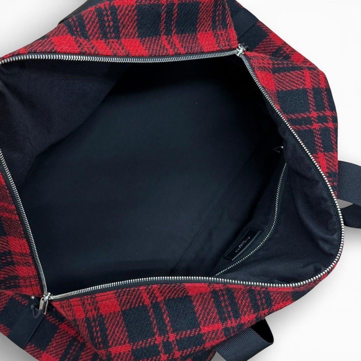 Saint Laurent Paris Wool Leather with Logo Patch Check Pattern 2-Way — view 8