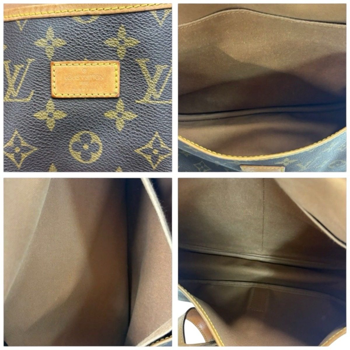 Louis Vuitton Monogram Saumur Brown Gold Leather — view 6