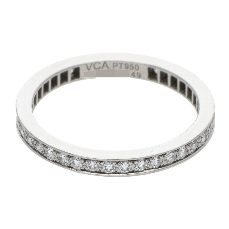 Van Cleef and Arpels Vcarpjmj00 Romance Eternity Platinum Diamond Ring 49