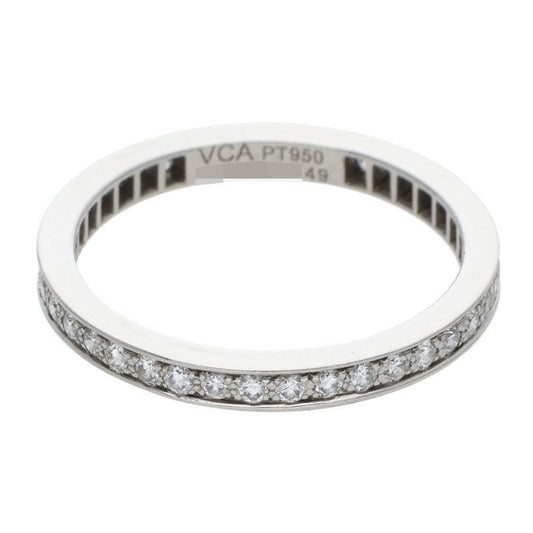 Van Cleef and Arpels Vcarpjmj00 Romance Eternity Platinum Diamond Ring 49