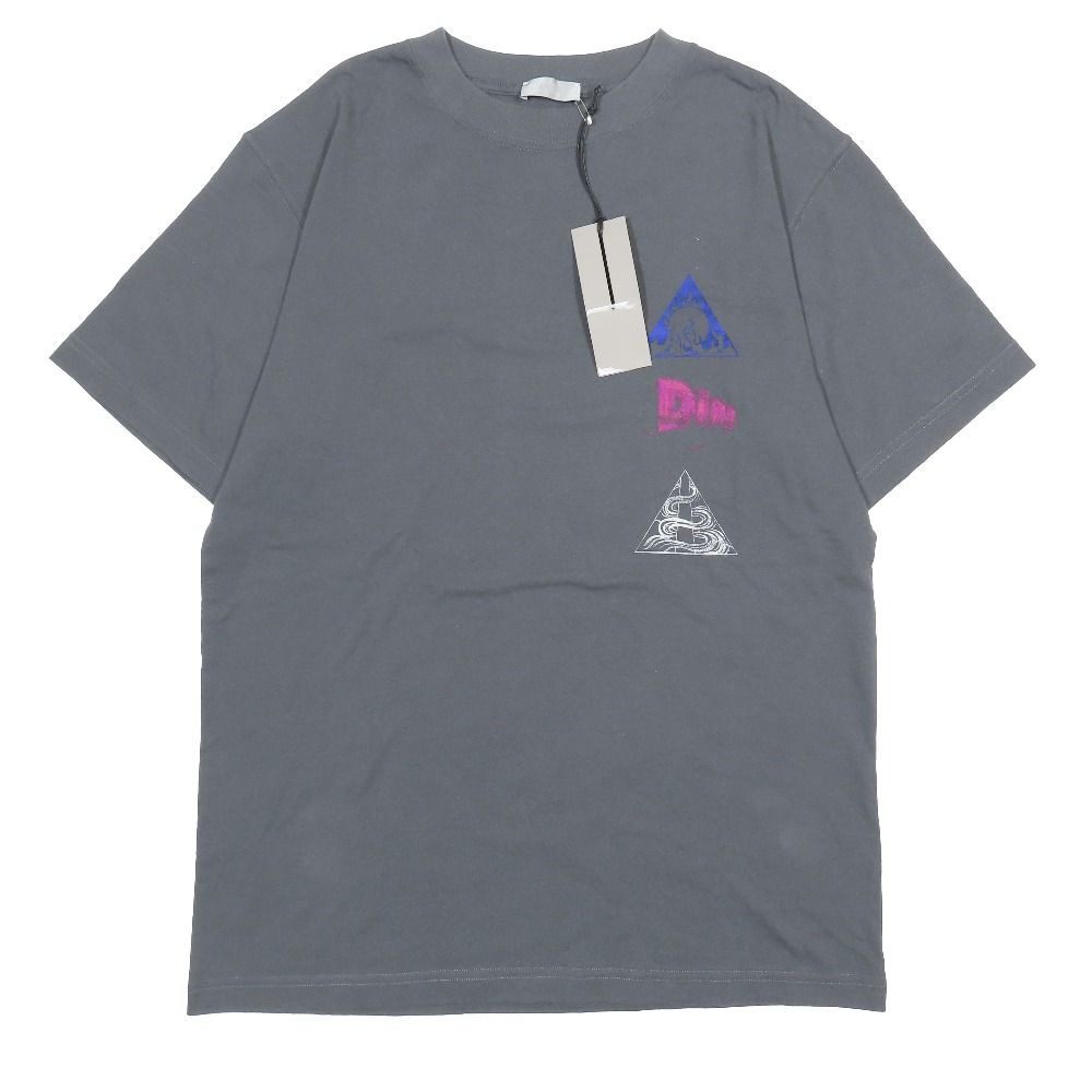 Dior Asterodior Print T-Shirt Short Sleeve Crew Neck Gray