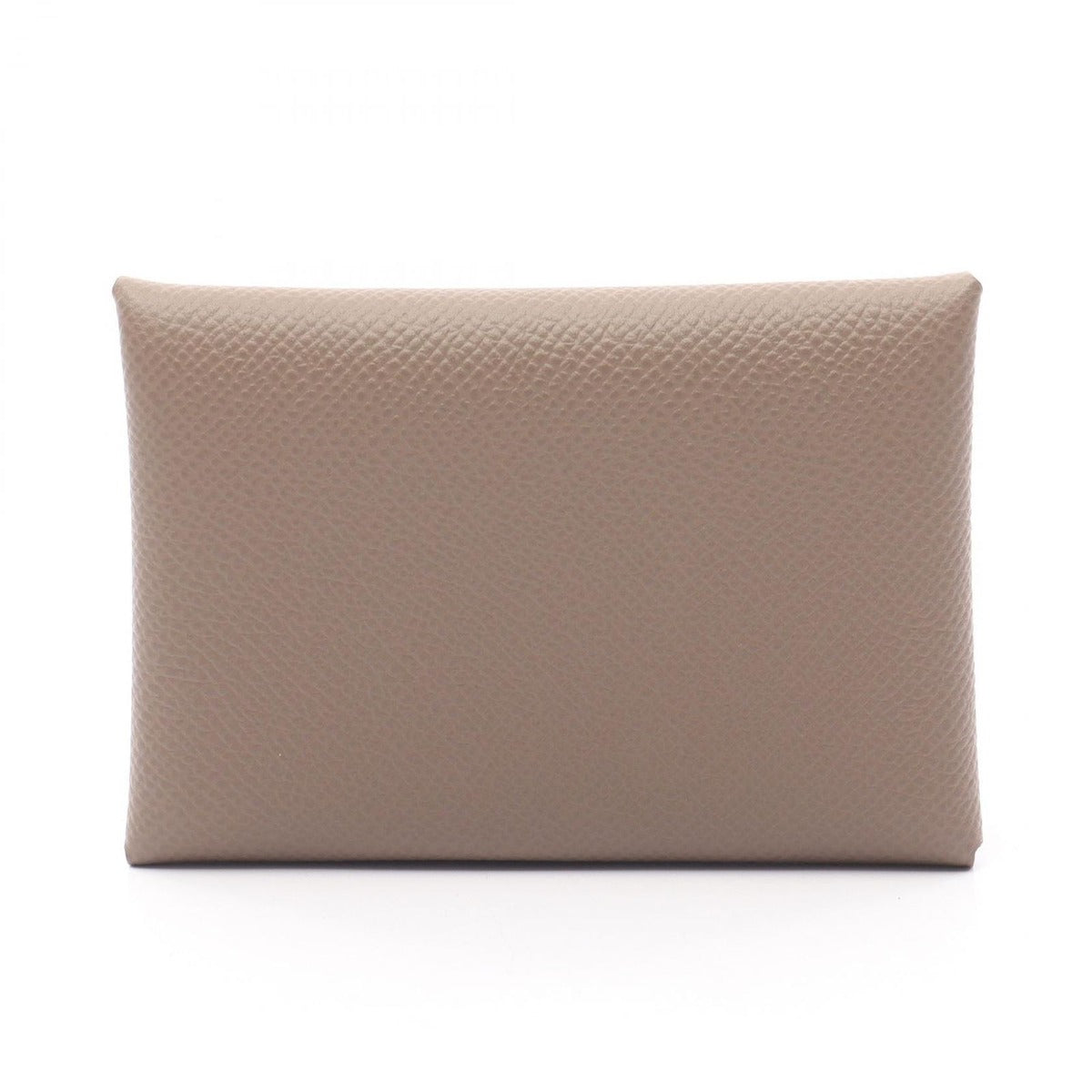 Hermes Coin Case Calvi Duo Etoupe Leather Beige