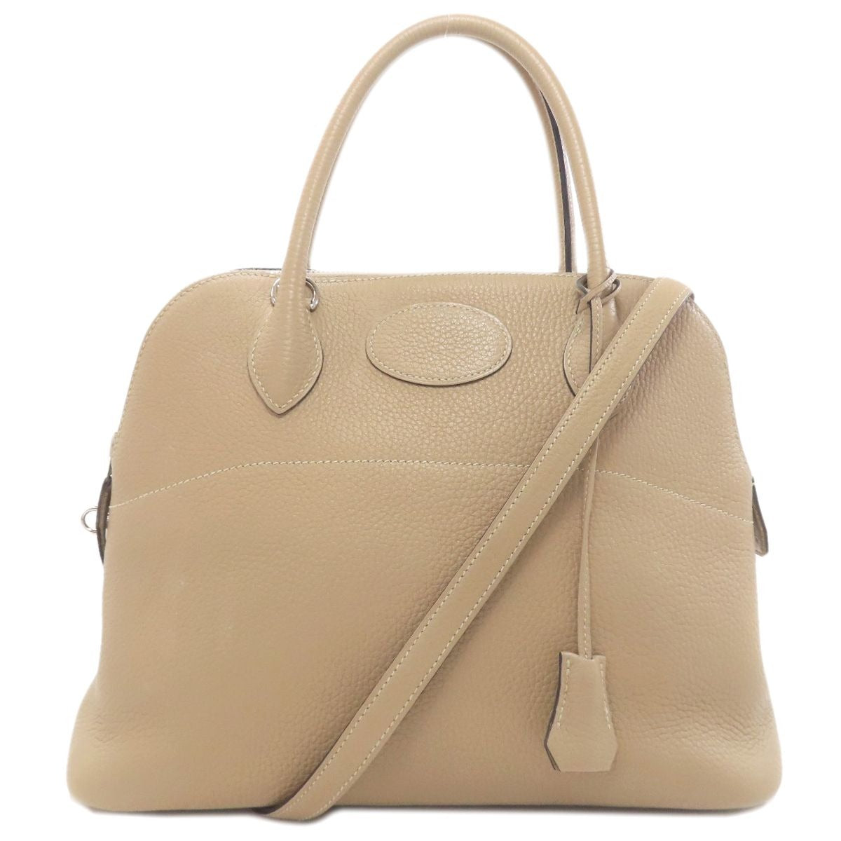 Hermes Bolide 31 Trench Silver Handbag Beige