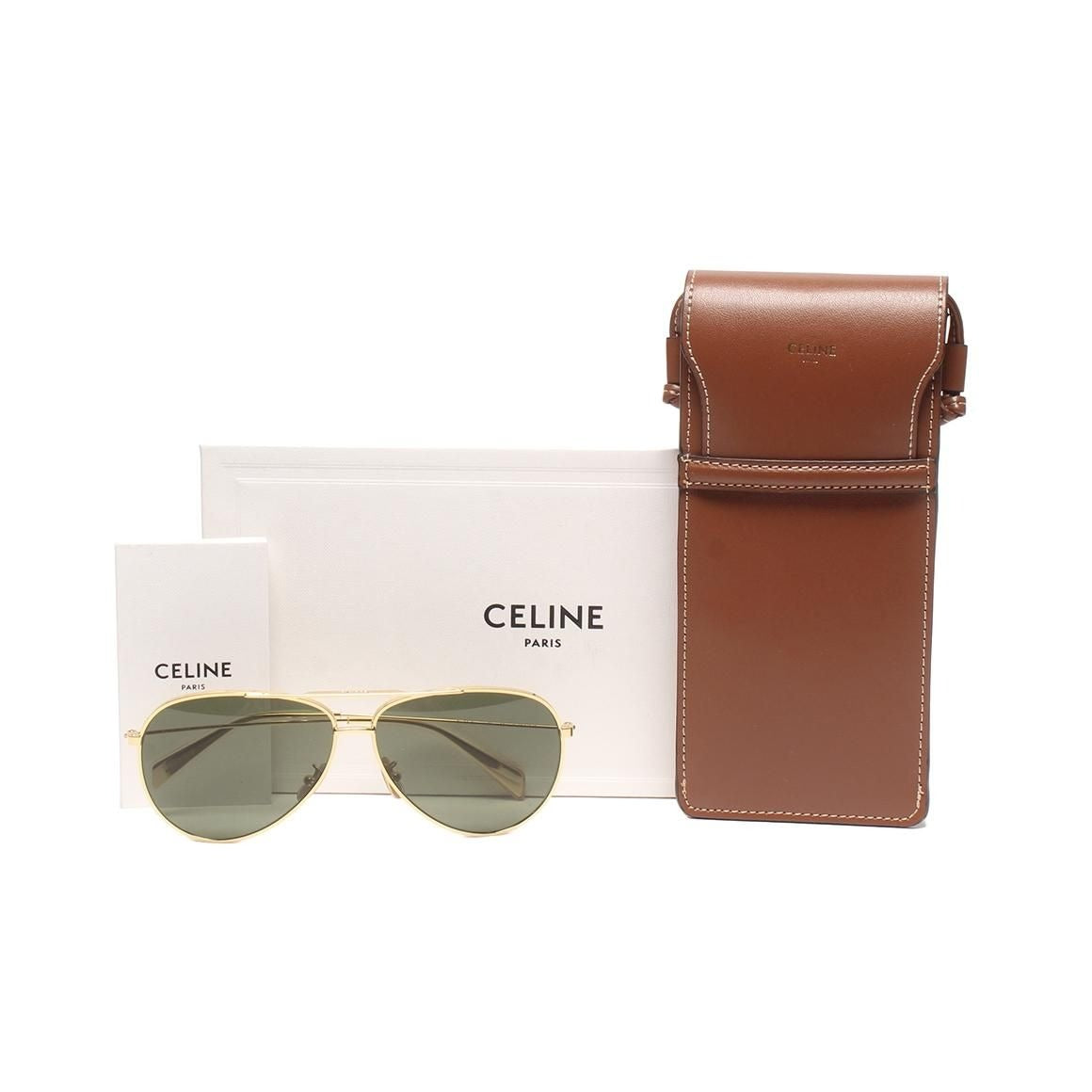 Celine Sunglasses Teardrop with Shoulder Case Gold And Others