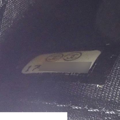 Chanel Wallet CC Logo Zip Around Black Silver Caviar Leather — view 6
