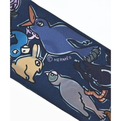 Hermes Bandana Scarf Blue — view 6