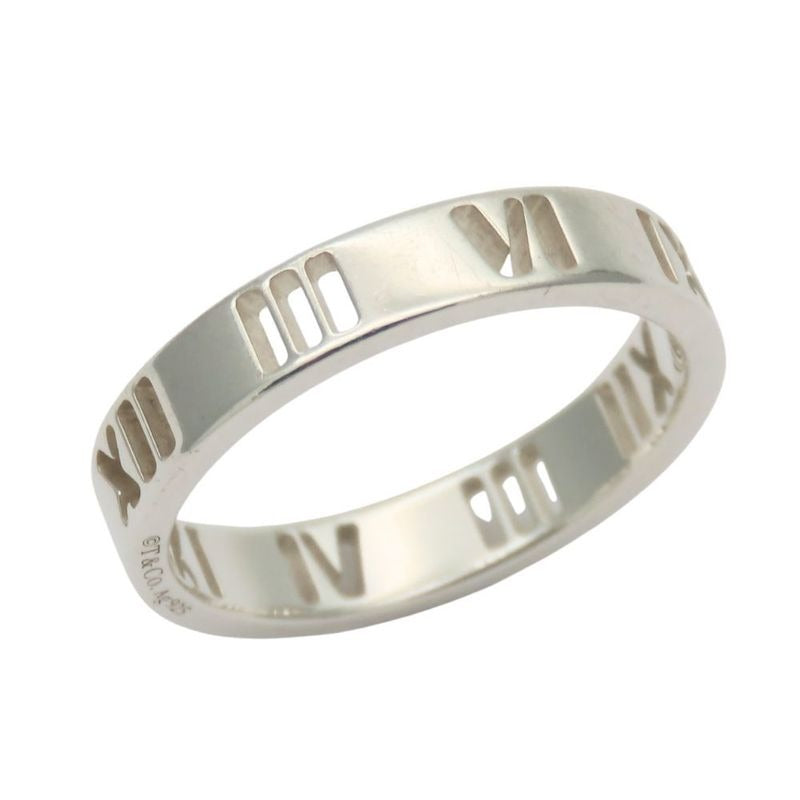 Tiffany & Co Ring Atlas Open Narrow 925 Silver 1.97 g