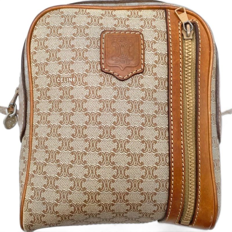 Celine Shoulder Bag Pochette White Macadam Travel